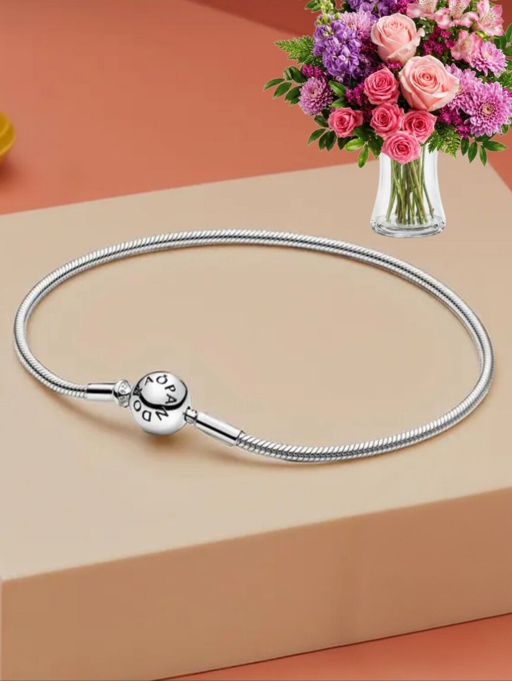 PANDORA Essence Collection Sterling Silver Snake Chain Bracelet Retired